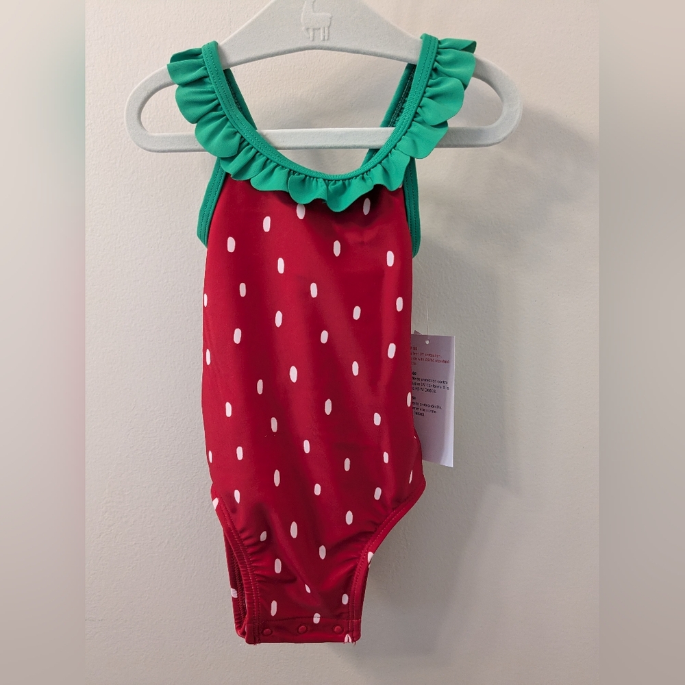 Strawberry Polka Dot Swimsuit for Baby/Toddler